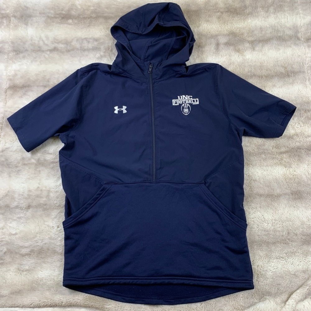 Under Armour UNC Bears Football Hoodie Mens Large Navy Quarter Zip SS NCAA‎